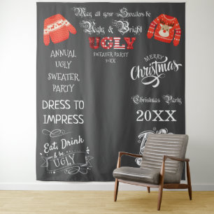 Tenture Arrière - plan photo de la fête du pull moche