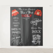 Tenture Arrière - plan photo de la fête du pull moche (Devant)