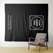 Tenture Arrière-plan photo noir | Événement commercial Log (En situation (horizontale))