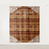 Tenture Arrière - plan photo Rustic Wood & Lace Bat mitzva (Devant)