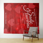 Tenture Arrière-plan pour selfie de la Saint-Valentin Sadi (En situation (horizontale))