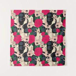 Tenture Arrière - plan Rock sans couture. musique Abstrait