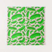 Tenture Arrière - plan rose des sachets verts (Devant (Horizontal))