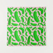 Tenture Arrière - plan rose des sachets verts (Devant)