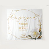 Tenture Arrière-plan rose Fiançailles Gold (Devant (Horizontal))