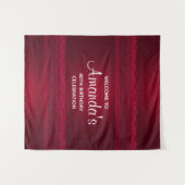 Tenture Arrière - plan rouge élégant et élégant Anniversai (Devant (Horizontal))