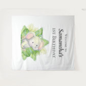 Tenture Arrière-plan Safari Elephant (Devant (Horizontal))