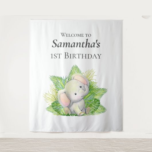 Tenture Arrière-plan Safari Elephant (Devant)