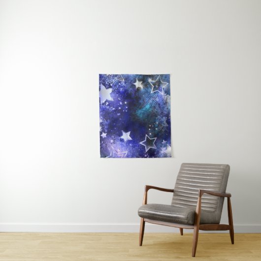 Tenture Arrière - plan spatial avec étoiles (En situation)