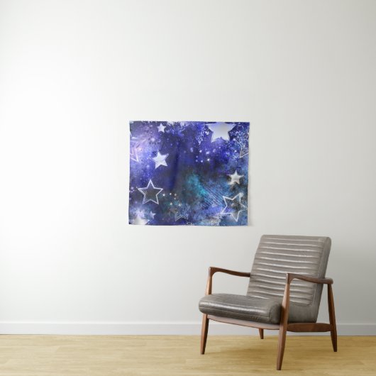 Tenture Arrière - plan spatial avec étoiles (En situation (horizontale))