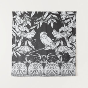 Tenture arrière - plan vintage avec fleurs décoratives et