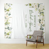 Tenture Arrose de mariage Elegant Eucalyptus Roses Blanche (En situation (horizontale))