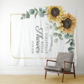 Tenture Arroseur Floral Eucalyptus Script Mariage (En situation (horizontale))