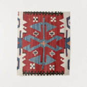 Tenture Arrow en Diamant Bleu Konya II 19e siècle Authenti (Devant)