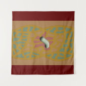 Tenture Art à motifs couleur sable dessiné (Devant (Horizontal))