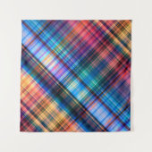 Tenture art abstract geometric diagonal pattern rainbow ba (Devant (Horizontal))