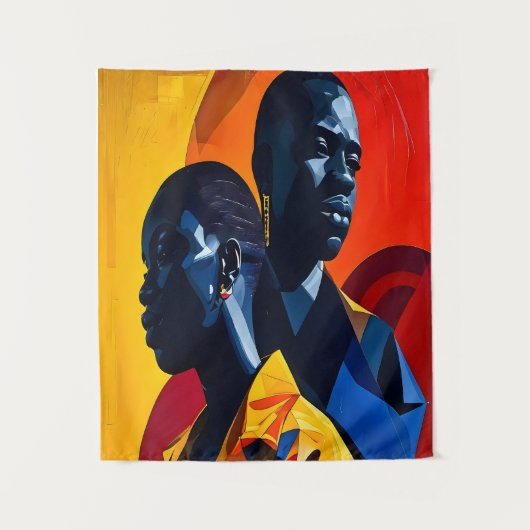 Tenture Art Abstrait afrocentrique moderne (Devant)