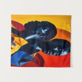 Tenture Art Abstrait afrocentrique moderne (Devant (Horizontal))