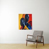 Tenture Art Abstrait afrocentrique moderne (En situation)