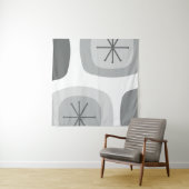 Tenture Art Abstrait des Années 1950 Gris Clair (En situation (horizontale))