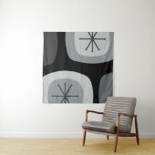 Tenture Art Abstrait des Années 1950 Gris Foncé (En situation (horizontale))