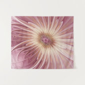 Tenture Art Abstrait Fractal Fleur & Tons de Bourgogne (Devant (Horizontal))