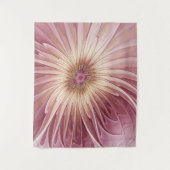 Tenture Art Abstrait Fractal Fleur & Tons de Bourgogne (Devant)