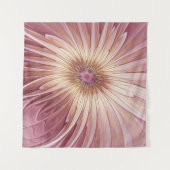 Tenture Art Abstrait Fractal Fleur & Tons de Bourgogne (Devant (Horizontal))