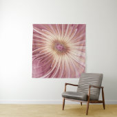 Tenture Art Abstrait Fractal Fleur & Tons de Bourgogne (En situation (horizontale))