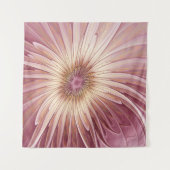 Tenture Art Abstrait Fractal Fleur & Tons de Bourgogne (Devant)