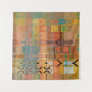 Tenture art abstrait géométrique bandes horizontales motif