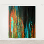 Tenture *~* Art Abstrait Gras Black Blue Orange (Devant)