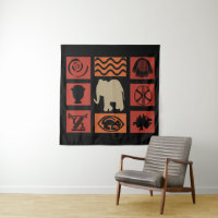 Art abstrait moderne africain symbole et éléphant