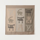 Tenture Art africain abstrait moderne contemporain (Devant)
