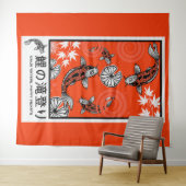 Tenture Art de carpe japonais tranquille (En situation (horizontale))