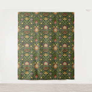 Tenture Art de carreaux floraux persans noirs de William M