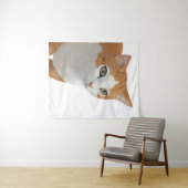 Tenture Art de chat roux adorable (En situation (horizontale))
