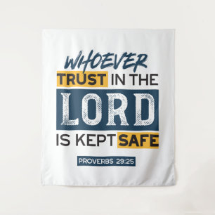 Tenture Art de citation biblique - Proverbes 29:25 Confian