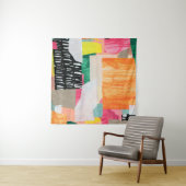 Tenture Art de collage moderne. Technique mixte sur toile. (En situation (horizontale))