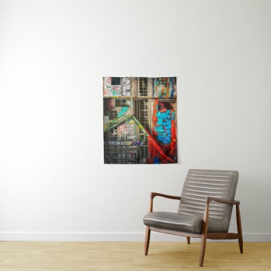 Tenture Art de construction de mur de graffiti abandonné (En situation)