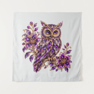 Tenture Art de hibou de bijou d'améthyste