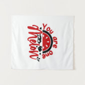 Tenture Art de la Saint-Valentin Vous êtes unique comme un (Devant (Horizontal))