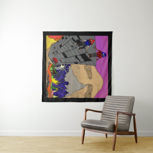 Tenture Art de l'album ATARI+MARI, sans titre (En situation (horizontale))