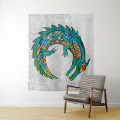 Tenture Art de l'alligator tribal (En situation)