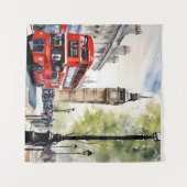 Tenture Art de l'aquarelle à Londres (Devant (Horizontal))