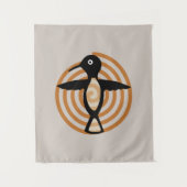 Tenture Art de l'oiseau Mimbres (Devant)