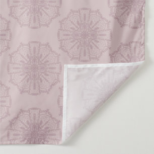 Tenture Art de mandala dessiné à la main Boho rose poudré 