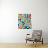 Tenture Art de mosaïque Abstraite géométrique colorée (En situation)