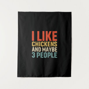 Tenture Art de poulet J'aime les poules