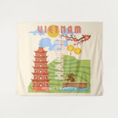 Tenture Art de voyage Vietnam (Devant (Horizontal))